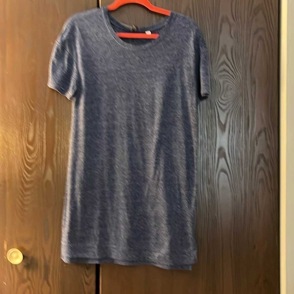 BDG part linen short sleeved basic blue dress. Size SP.